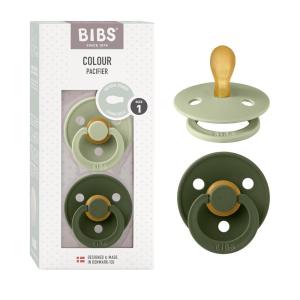 image:imageBIBS Pacifiers 06 Months  2Pack Soothers  BPAFree Symmetrical Nipple  Made in Denmark  SageHunter Green Colour Pacifier