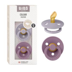 image:imageBIBS Pacifiers 618 Months  Colour Collection 2Pack  BPAFree Anatomical Natural Rubber Nipple  Made in Denmark  Island SeaForest Lake Color PacifierFossil GreyMauve