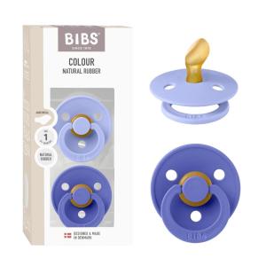 image:imageBIBS Pacifiers 618 Months  Colour Collection 2Pack  BPAFree Anatomical Natural Rubber Nipple  Made in Denmark  Island SeaForest Lake Color PacifierHush  Grape