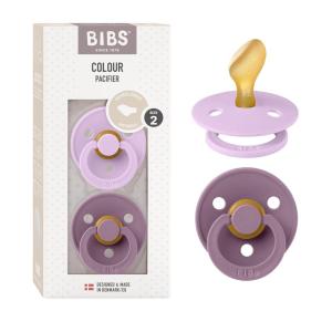 image:imageBIBS Pacifiers 618 Months  Colour Collection 2Pack  BPAFree Anatomical Natural Rubber Nipple  Made in Denmark  Island SeaForest Lake Color PacifierViolet Sky  Mauve