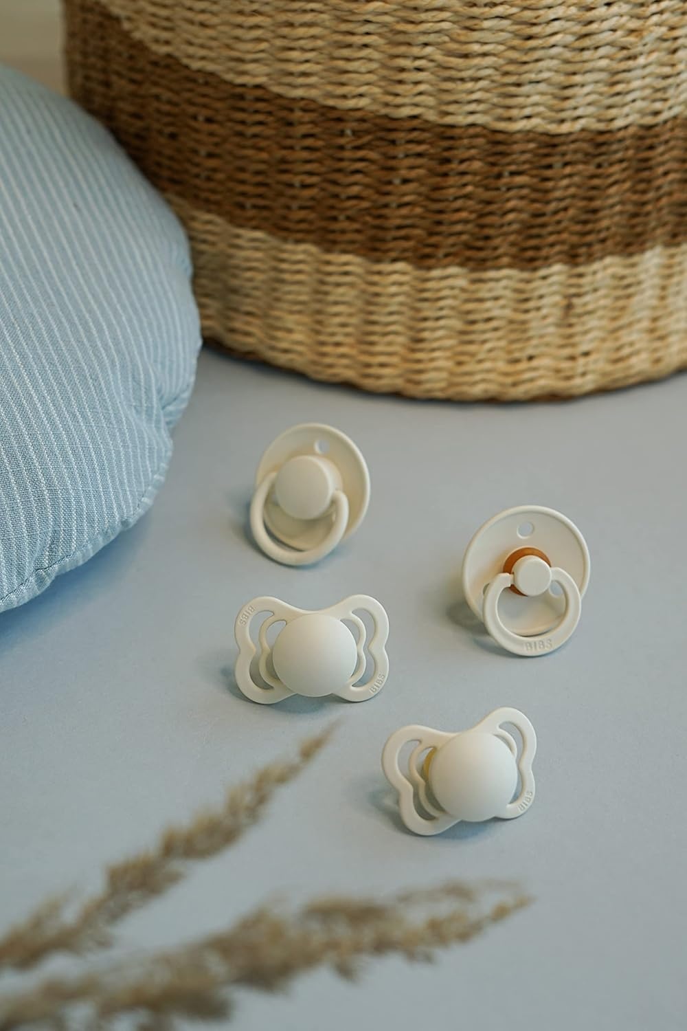 image:imageBIBS Pacifiers 06 Months 3Pack Soothers BPAFree Symmetrical Nipple Made in Denmark Ivory TryIt Collection IvoryBlush