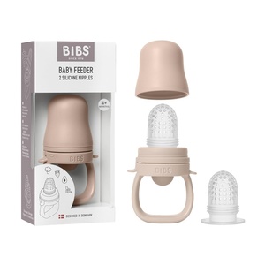 image:imageBIBS Baby Feeder with 2 Silicone Nipples Compatible with Freezer Tray EasyGrip BPAFree  Ideal for Teething amp SelfFeeding 4 Months  IvoryBlush