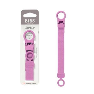 image:imageBIBS Loop Pacifier Clip  Sleek Secure OneHanded Operation Fits All BIBS and Most Brands Machine Washable Slim Profile for Comfort Ages 0  Dusty BlueBubblegum