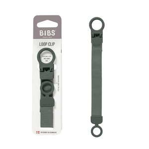 image:imageBIBS Loop Pacifier Clip  Sleek Secure OneHanded Operation Fits All BIBS and Most Brands Machine Washable Slim Profile for Comfort Ages 0  Dusty BluePine