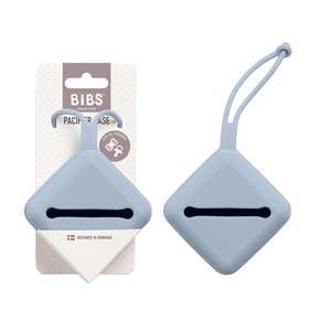 image:imageBIBS Pacifier Case with Loop for Storing and Carrying Dummies Holds Three Pacifiers 100 BPA Free Material Made in Denmark Dusty BlueDusty Blue