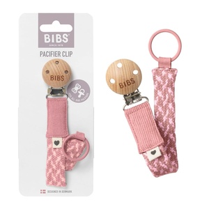 image:imageBIBS Paci Braid Pacifier String Organic Cotton Danish Design OneSize 036 Months IvoryVanillaDusty Pink