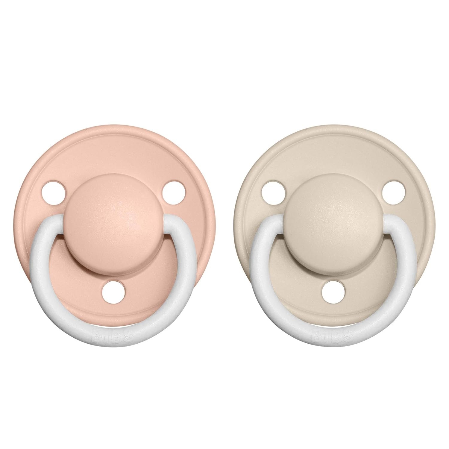 image:imageBIBS Pacifiers De Lux Collection BPAFree Baby Pacifier Made in Denmark Set of 2 IronBaby Blue Color Premium Soothers Size One SizeBlush NightVanilla Night