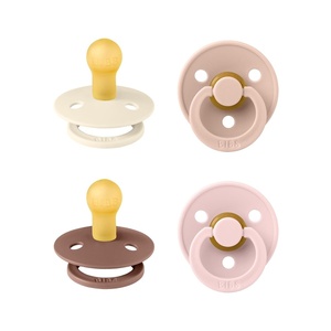 image:imageBIBS Color Pacifiers 4Pack  BPA Free Soother Pacifier  Round Nipple  Natural Rubber Latex  Made in Europe  Size 1836 Months  Sage Glow MixBlush Mix