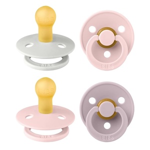 image:imageBIBS Color Pacifiers 4Pack  BPA Free Soother Pacifier  Round Nipple  Natural Rubber Latex  Made in Europe  Size 1836 Months  Sage Glow MixHaze Mix