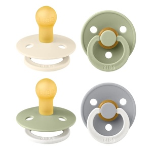 image:imageBIBS Color Pacifiers 4Pack  BPA Free Soother Pacifier  Round Nipple  Natural Rubber Latex  Made in Europe  Size 1836 Months  Sage Glow MixSage Glow Mix