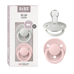 image:imageBIBS Pacifiers  De Lux Collection  BPAFree Baby Pacifier  Made in Denmark  Set of 2 IronBaby Blue Color Premium Soothers  Size One SizeBlossomHaze