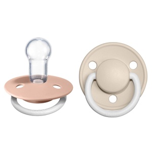image:imageBIBS Pacifiers  De Lux Collection  BPAFree Baby Pacifier  Made in Denmark  Set of 2 IronBaby Blue Color Premium Soothers  Size One SizeBlush NightVanilla Night