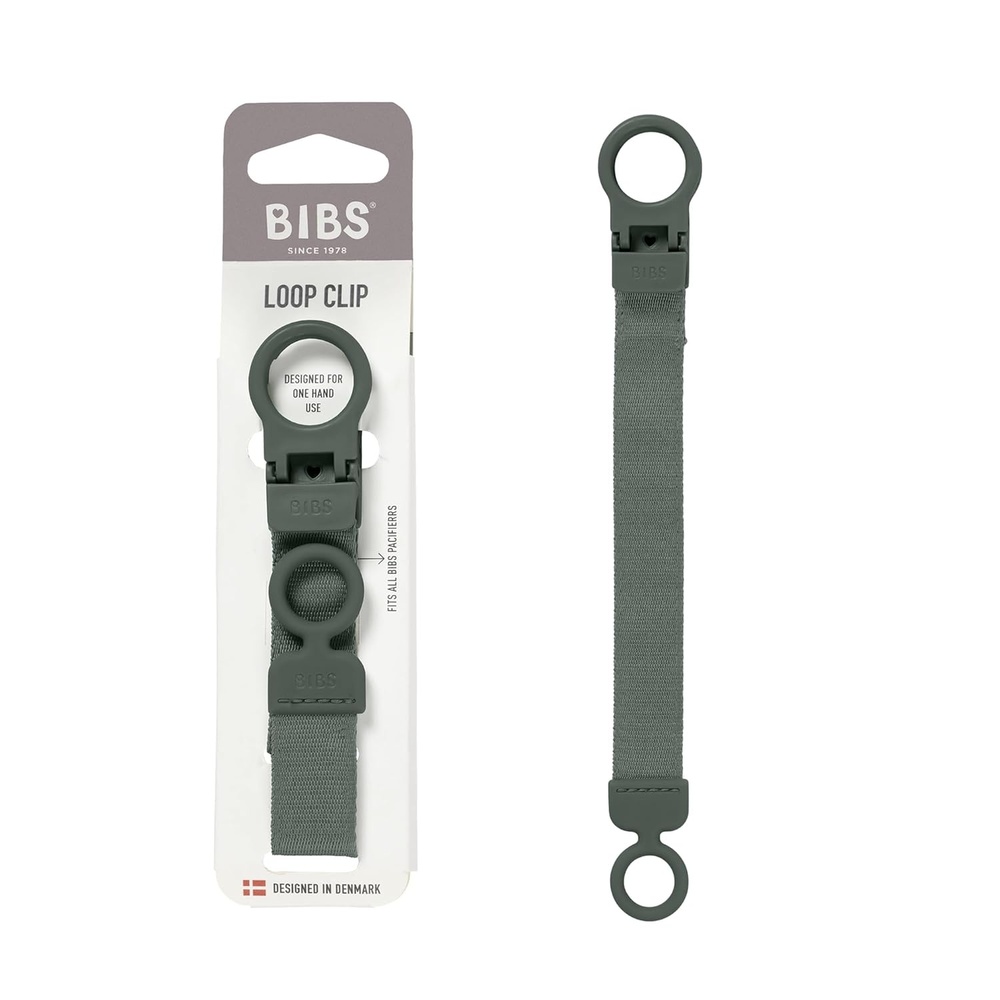 image:imageBIBS Loop Pacifier Clip Sleek Secure OneHanded Operation Fits All BIBS and Most Brands Machine Washable Slim Profile for Comfort Ages 0 Dark OakPine