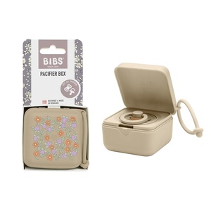 image:imageBIBS Liberty Pacifier Box with Strap Soother Holder and Steriliser case 100 BPA Free FoodGrade Material  June Blossom BlushStrawberries and Cream Vanilla